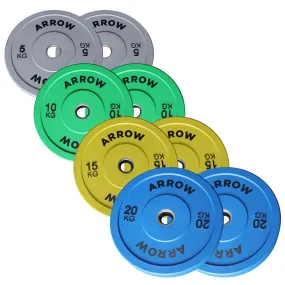 100kg ARROW® Coloured Bumper Weight Plate Package PRE-ORDER (Estimated 2nd week December)
