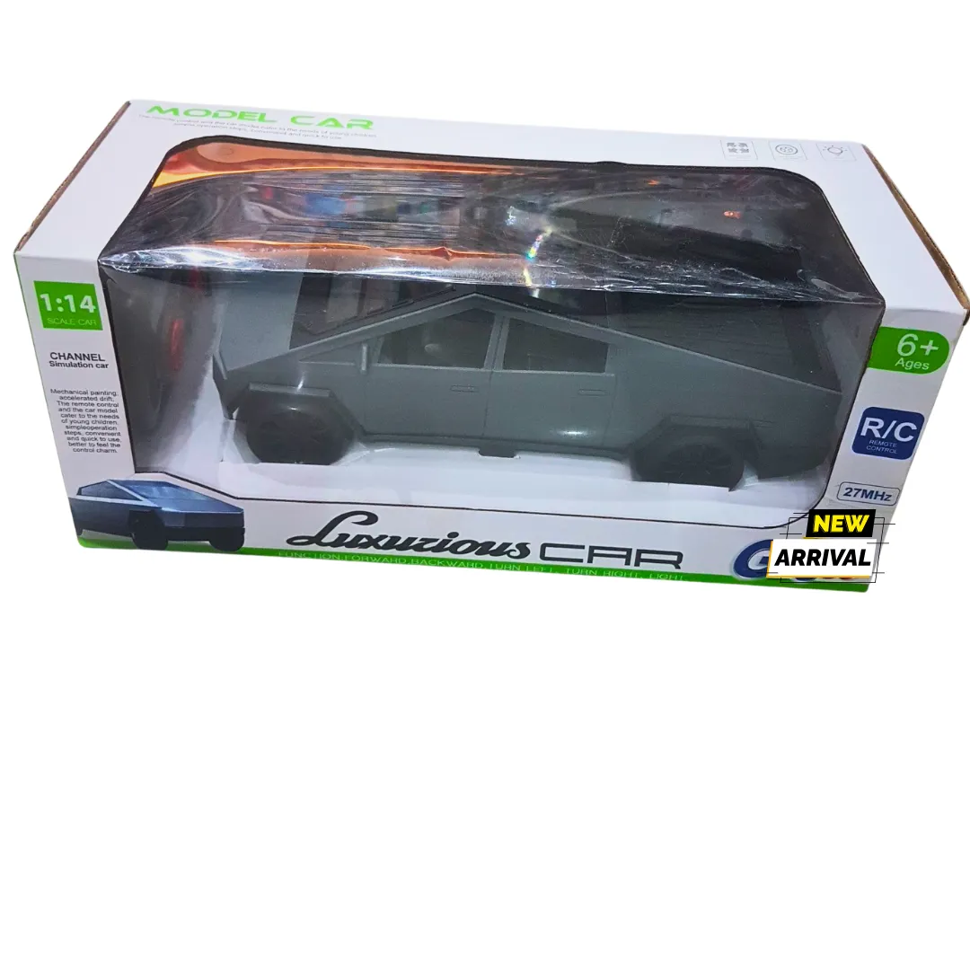 1:14 Scale Luxurious RC Car for Kids | Cybertruck-Style Design | Available in White & Grey | 27MHz Remote Control | Age 6 