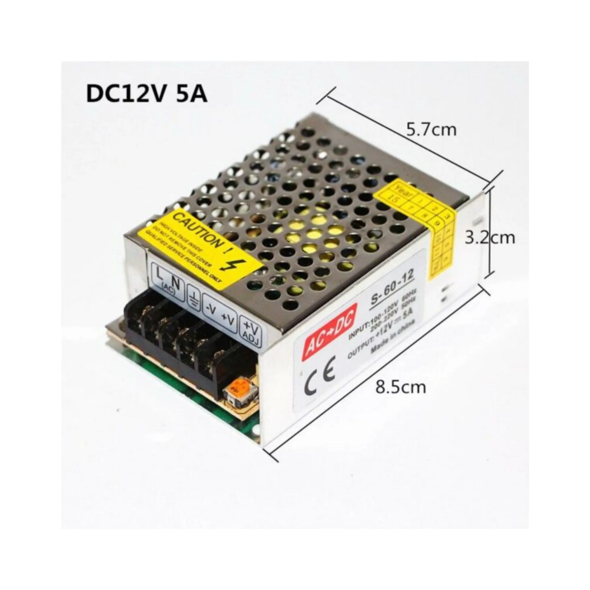 120W 12V 10A AC-DC Power Supply – Durable Iron Box Design for LED Systems  AB-E960