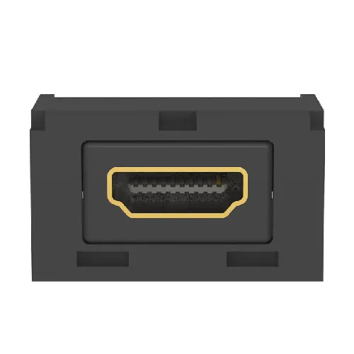1.24x0.72 Mini-Com HDMI Coupler 2.0 Type A Module ABS CMHDMIBL