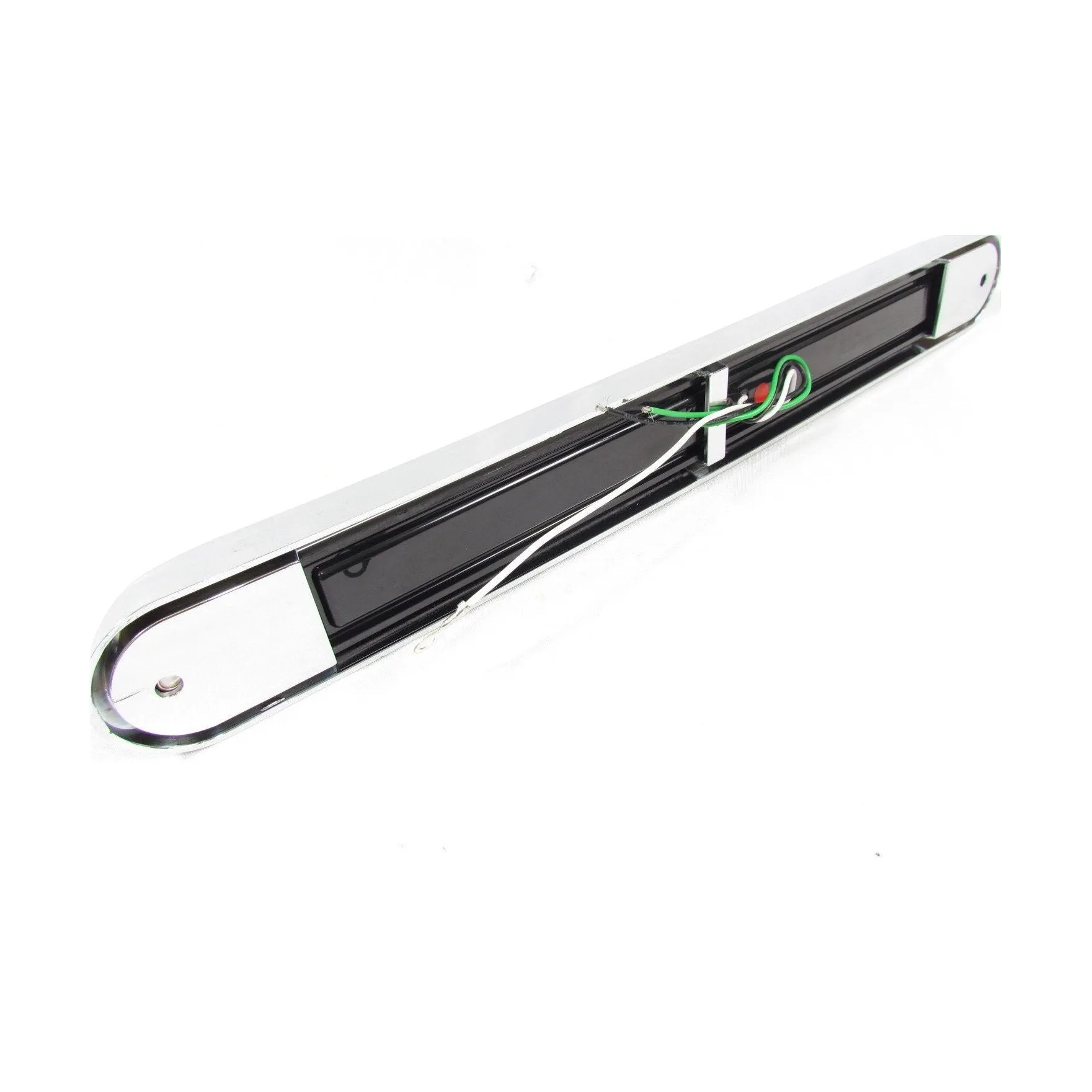 17-6/8" X 2-1/8" Red Led Light Bar With 11 Leds, Clear Lens And Chromed Bezel | F235248