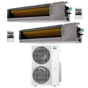 2-Zone Klimaire 20.5 SEER2 Multi Split Ducted Air Conditioner Heat Pump System 12 24