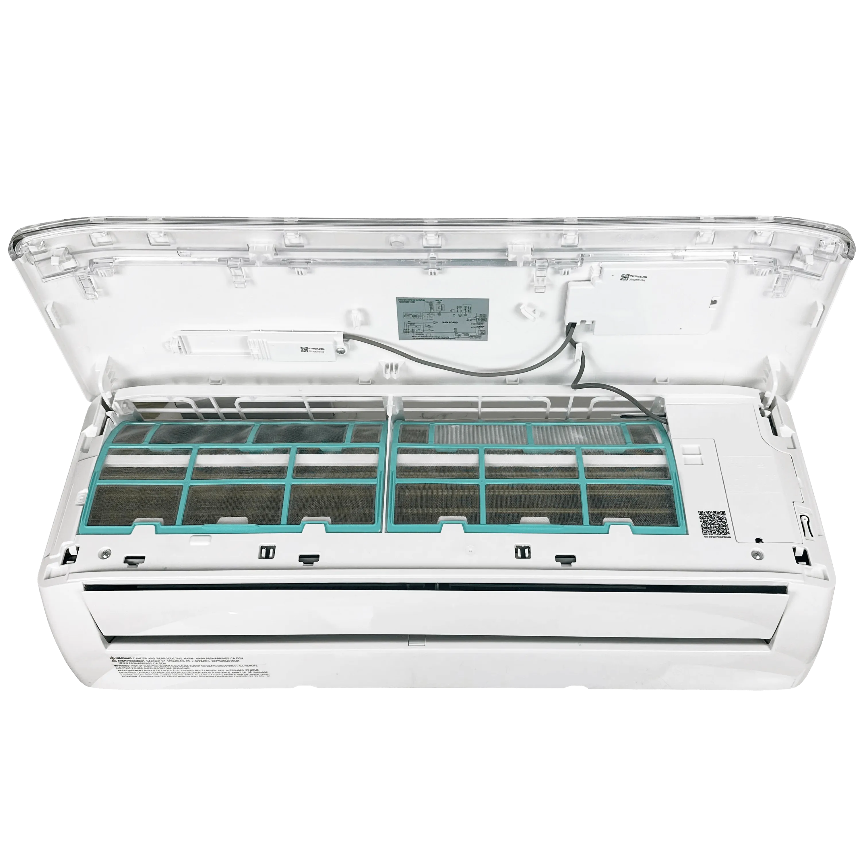 2-Zone Klimaire 22.25 SEER2 Multi Split Wall Mount Ducted Air Conditioner Heat Pump System 18 12