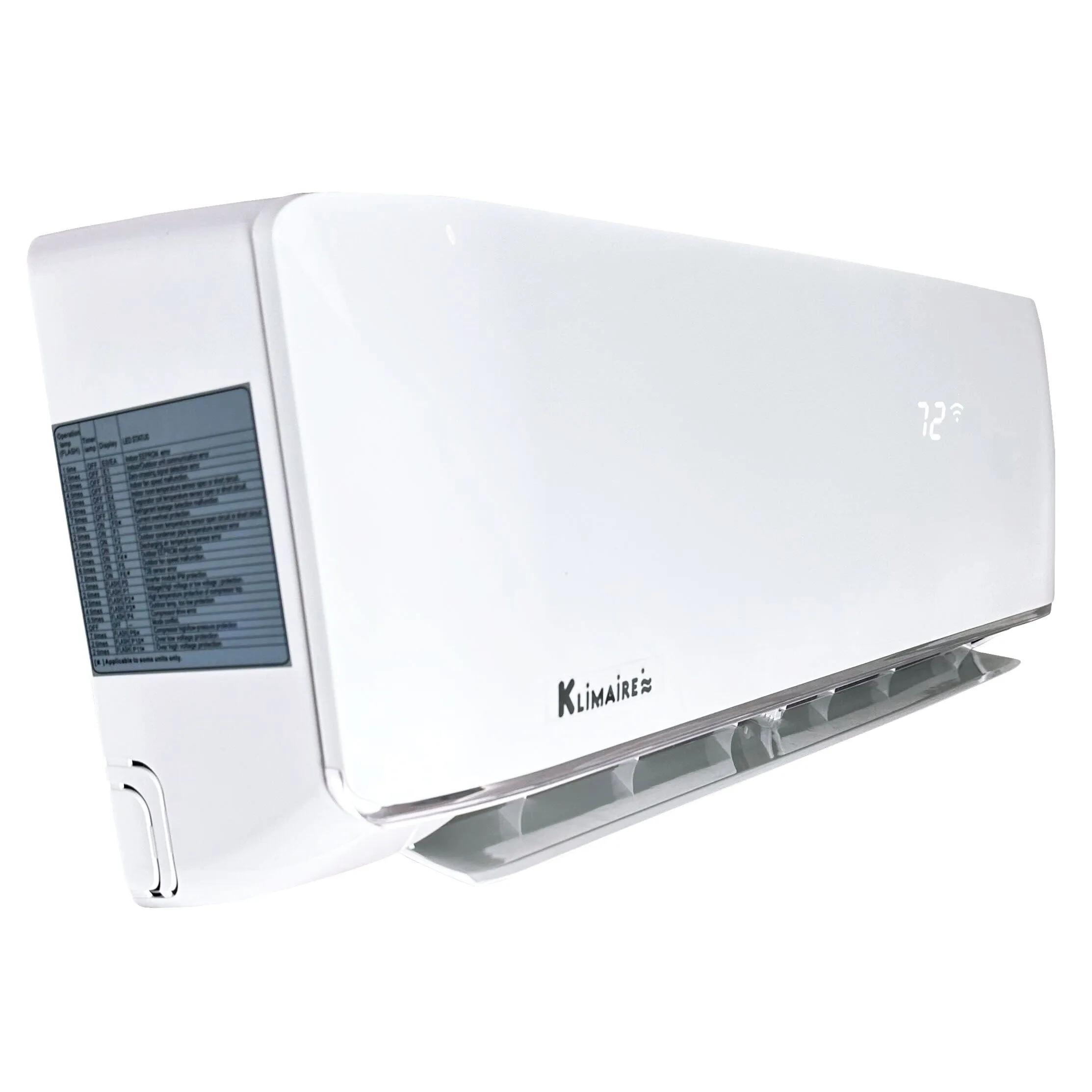 2-Zone Klimaire 23.5 SEER2 Multi Split Wall Mount Floor-ceiling Air Conditioner Heat Pump System 12 18