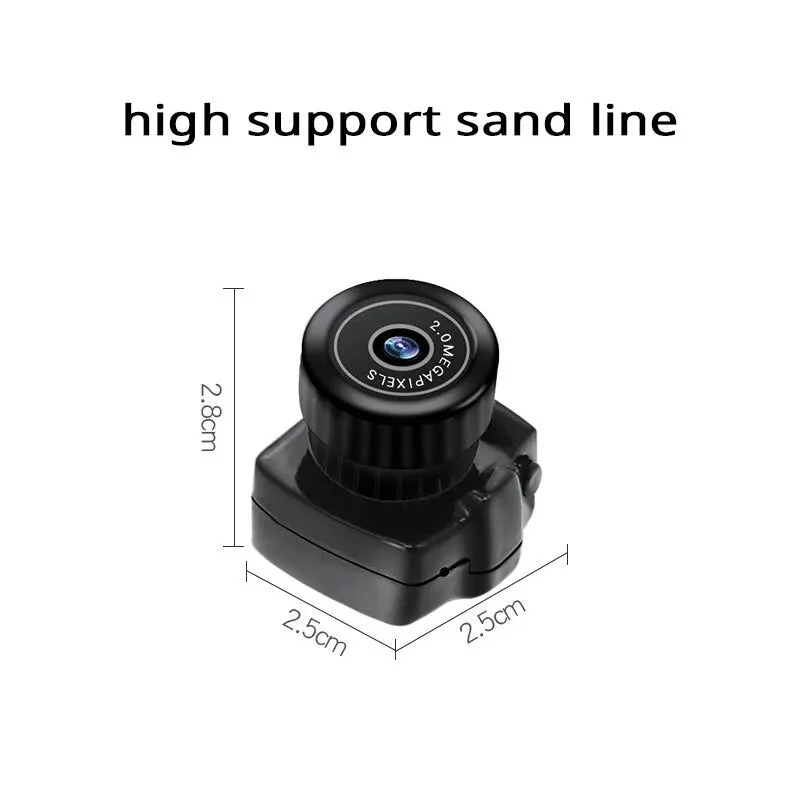 20W Tiny Camera HD Video Audio Recorder | Car Sport | Micro Cam | Webcam with Mic Y2000 Camcorder | Small DV DVR Security Secret Nanny