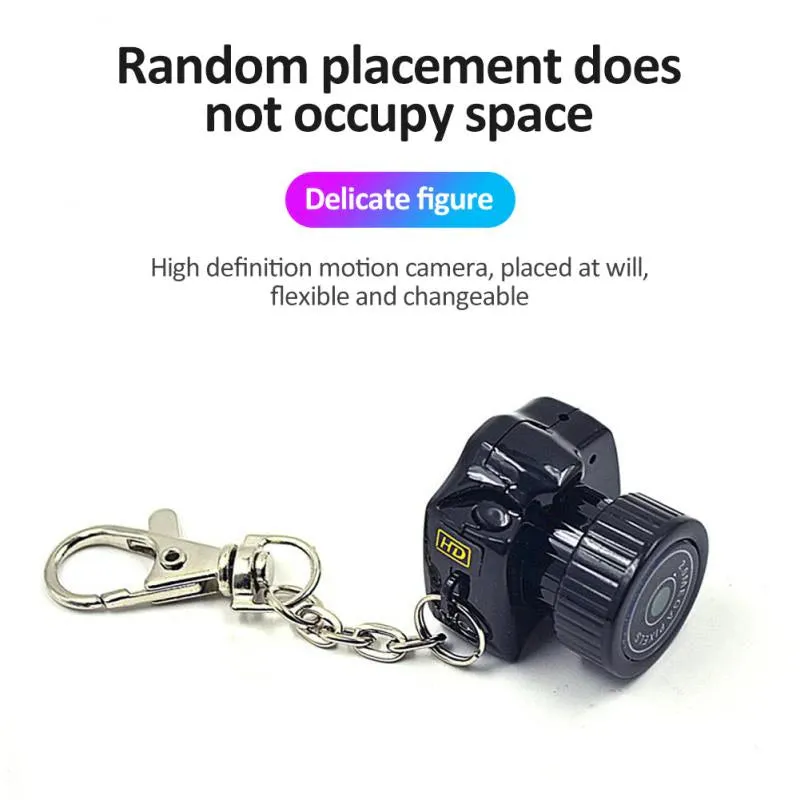 20W Tiny Camera HD Video Audio Recorder | Car Sport | Micro Cam | Webcam with Mic Y2000 Camcorder | Small DV DVR Security Secret Nanny