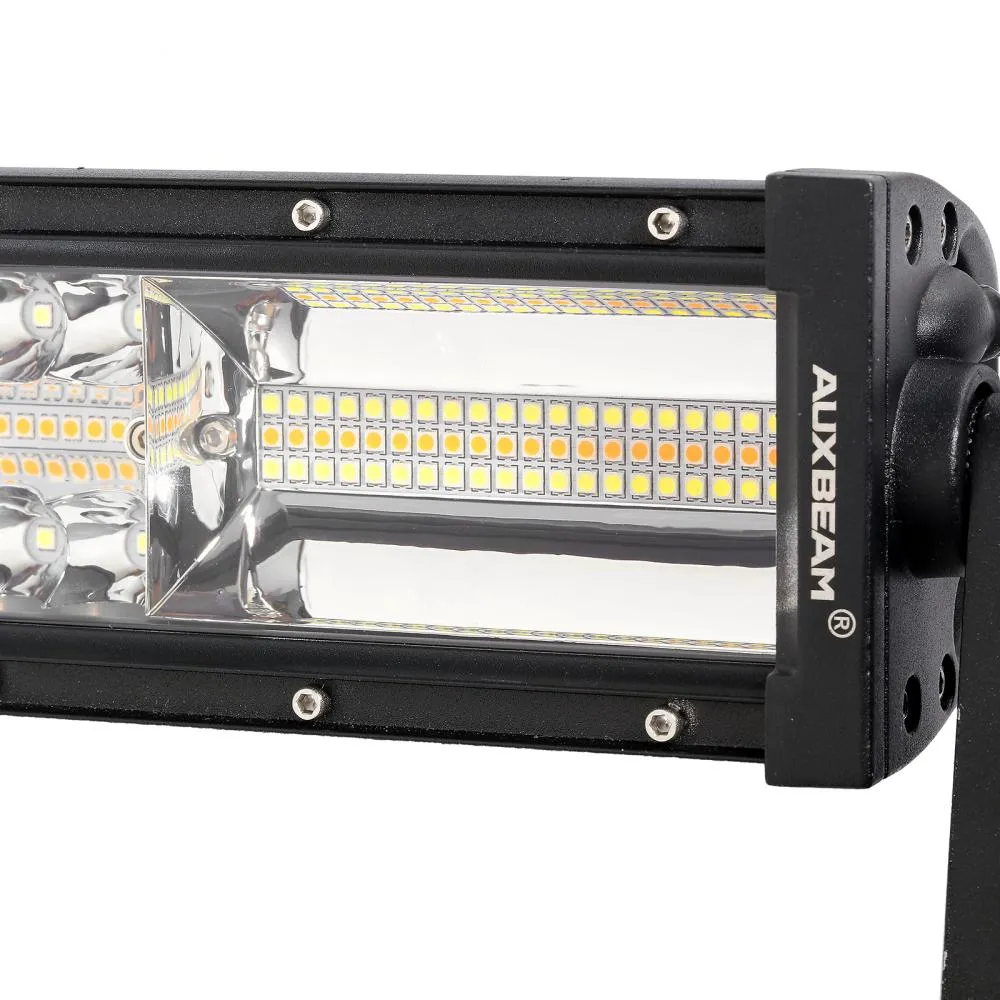 30 Inch 6 Modes White&Amber Straight Off Road Led Light Bar