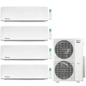 4-Zone Klimaire 21.1 SEER2 Multi Split Wall Mount Air Conditioner Heat Pump System 12 12 12 18