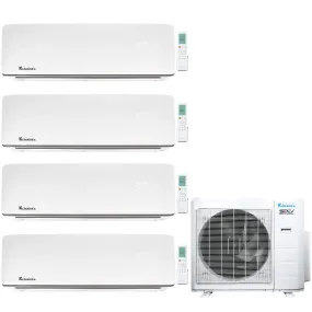 4-Zone Klimaire 23.1 SEER2 Multi Split Wall Mount Air Conditioner Heat Pump System 12 12 12 12