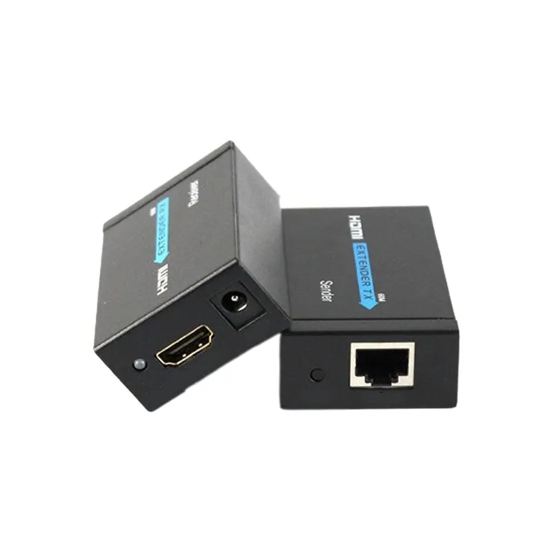 60M Hdmi Extension Adapter Transmitter Receiver By Cat 5E/6