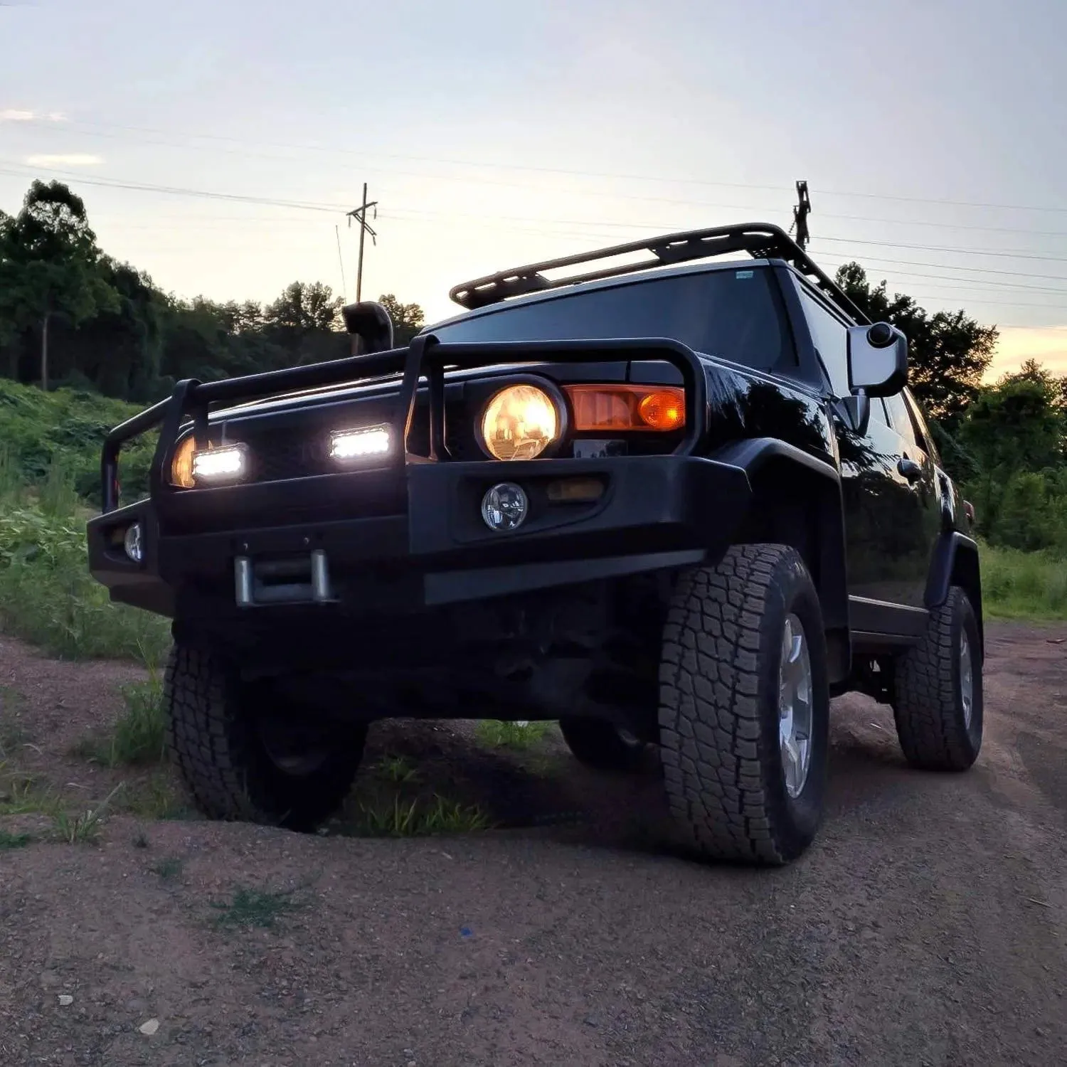 6.5 Inch 36W 3600LM Double Row Flood LED Light Bars (2 Pairs)