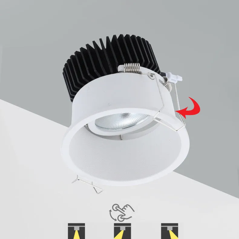 9Watt 72mm (2.83'') Cutout COB LED Ceiling Light, Anti-Glare Tilt LED Spotlight Twist LED Recessed Downlight, Spotlight Kit