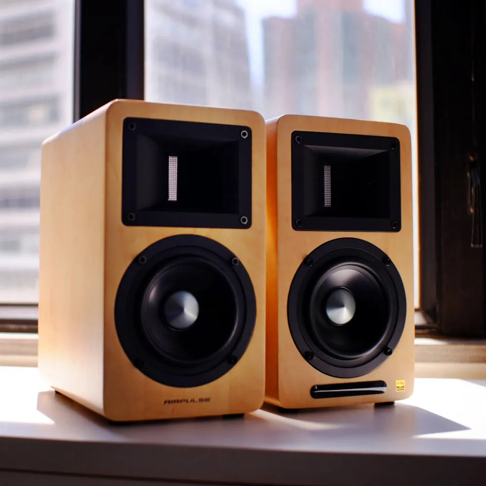 Airpulse A80 Active Bookshelf Speaker System (Pine)