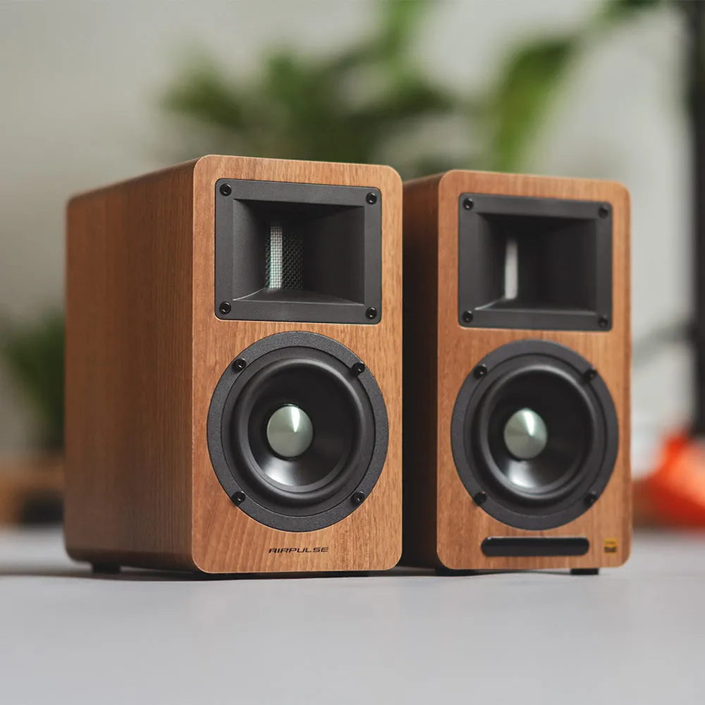 Airpulse A80 Active Bookshelf Speaker System (Walnut)