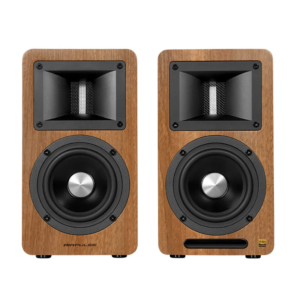 Airpulse A80 Active Bookshelf Speaker System (Walnut)