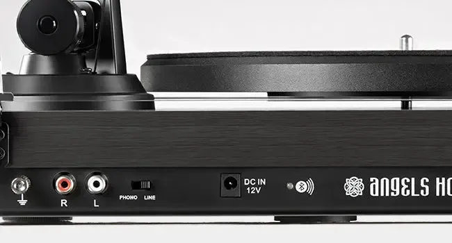 Angels Horn H002BT-BK Exceptional Quality Vintage Wooden Bluetooth Turntable Vinyl Player