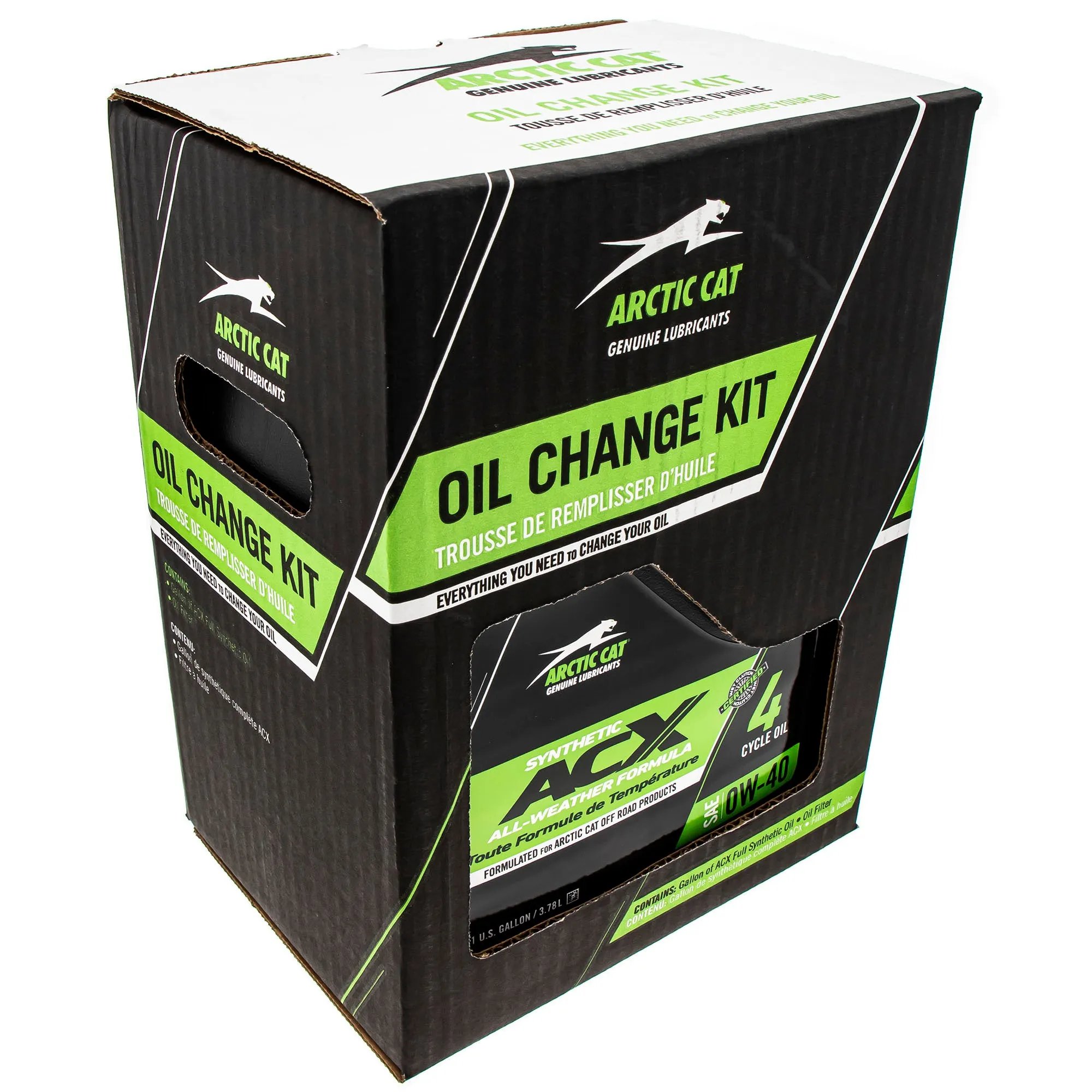 Arctic Cat 2436-848 ACX 0W-40 Gallon Synthetic Oil Change Kit for 17-20 Stampede