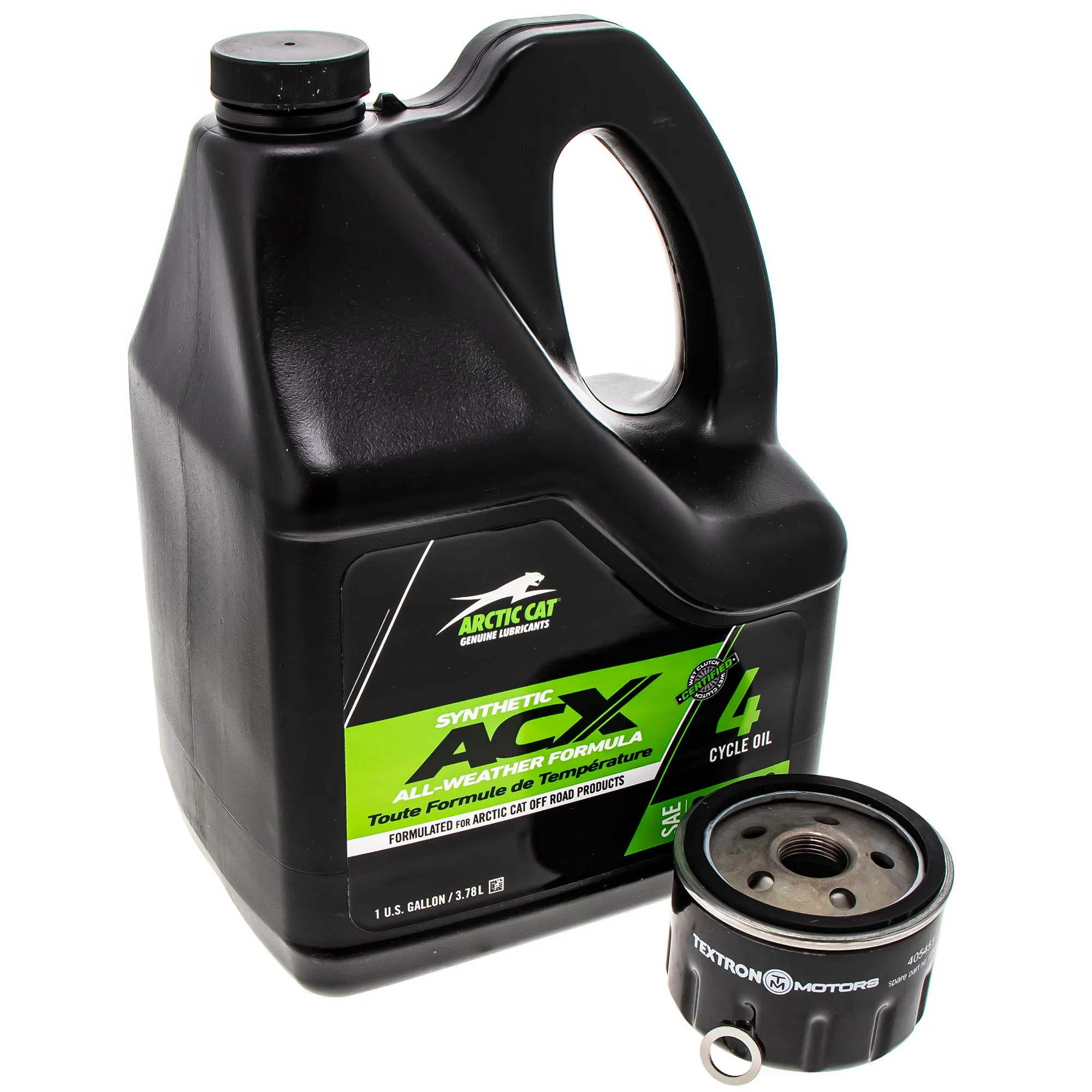 Arctic Cat 2436-848 ACX 0W-40 Gallon Synthetic Oil Change Kit for 17-20 Stampede