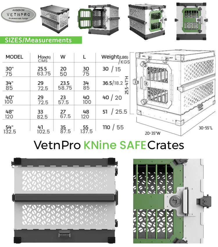 Auberon indestructible KNine Safe Crates Dog box trolley