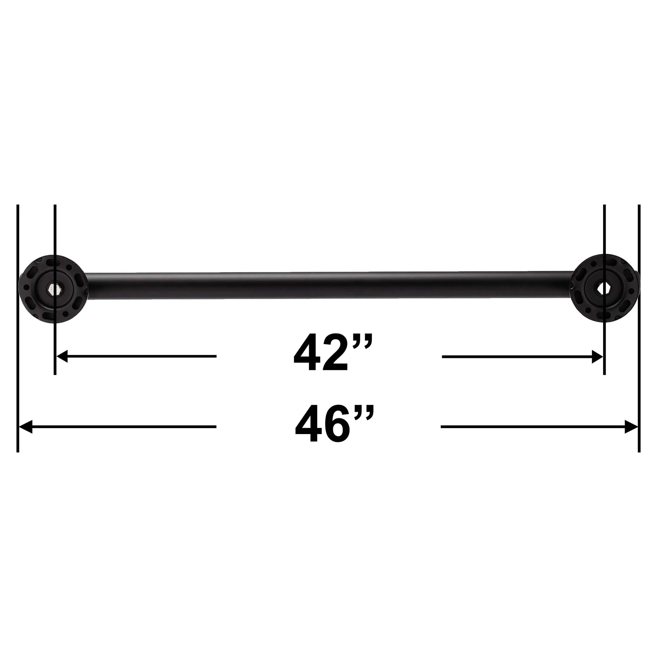 Bathroom Grab Bar, Contemporary, Round Escutcheon, 42 In. X 1 1/4 In.