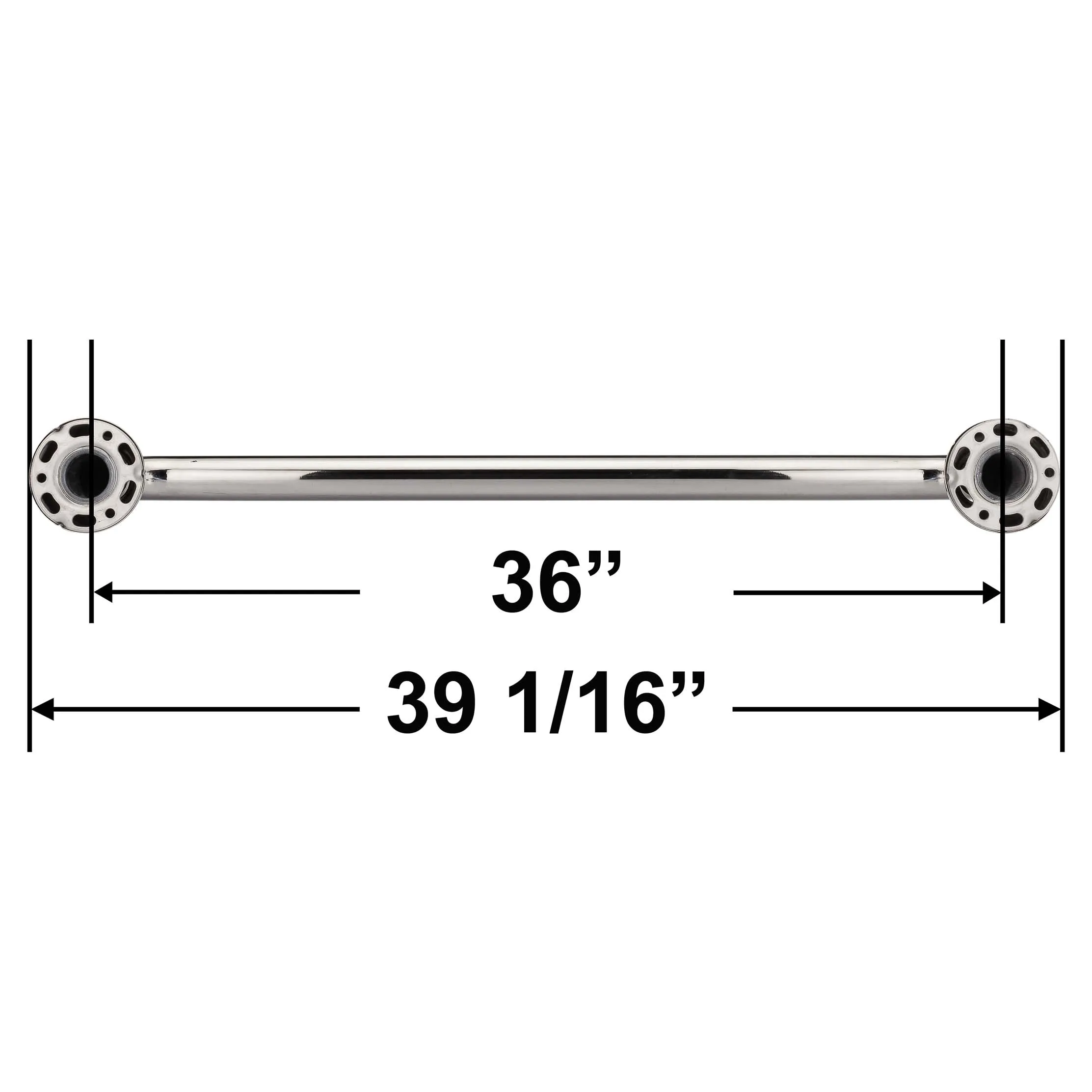 Bathroom Grab Bar, Decorative, Dome Escutcheon, 36 In. X 1 1/4 In.