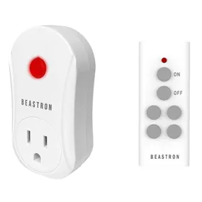 Beastron Upgraded Remote Controlled Outlet (1 Pack with 1 Remote),Expandable Remote Light Switch Kit, Wireless On Off Power Switch, 100ft RF Range, Compact Design, White 1 pack