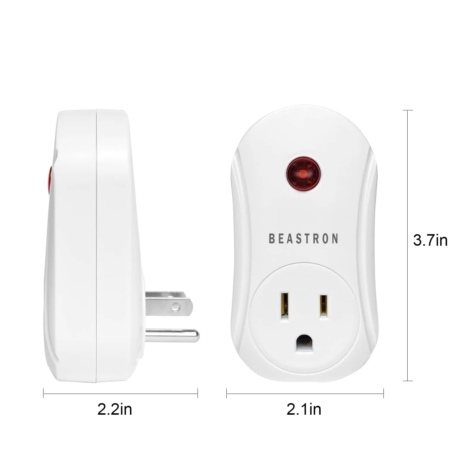 Beastron Upgraded Remote Controlled Outlet (1 Pack with 1 Remote),Expandable Remote Light Switch Kit, Wireless On Off Power Switch, 100ft RF Range, Compact Design, White 1 pack