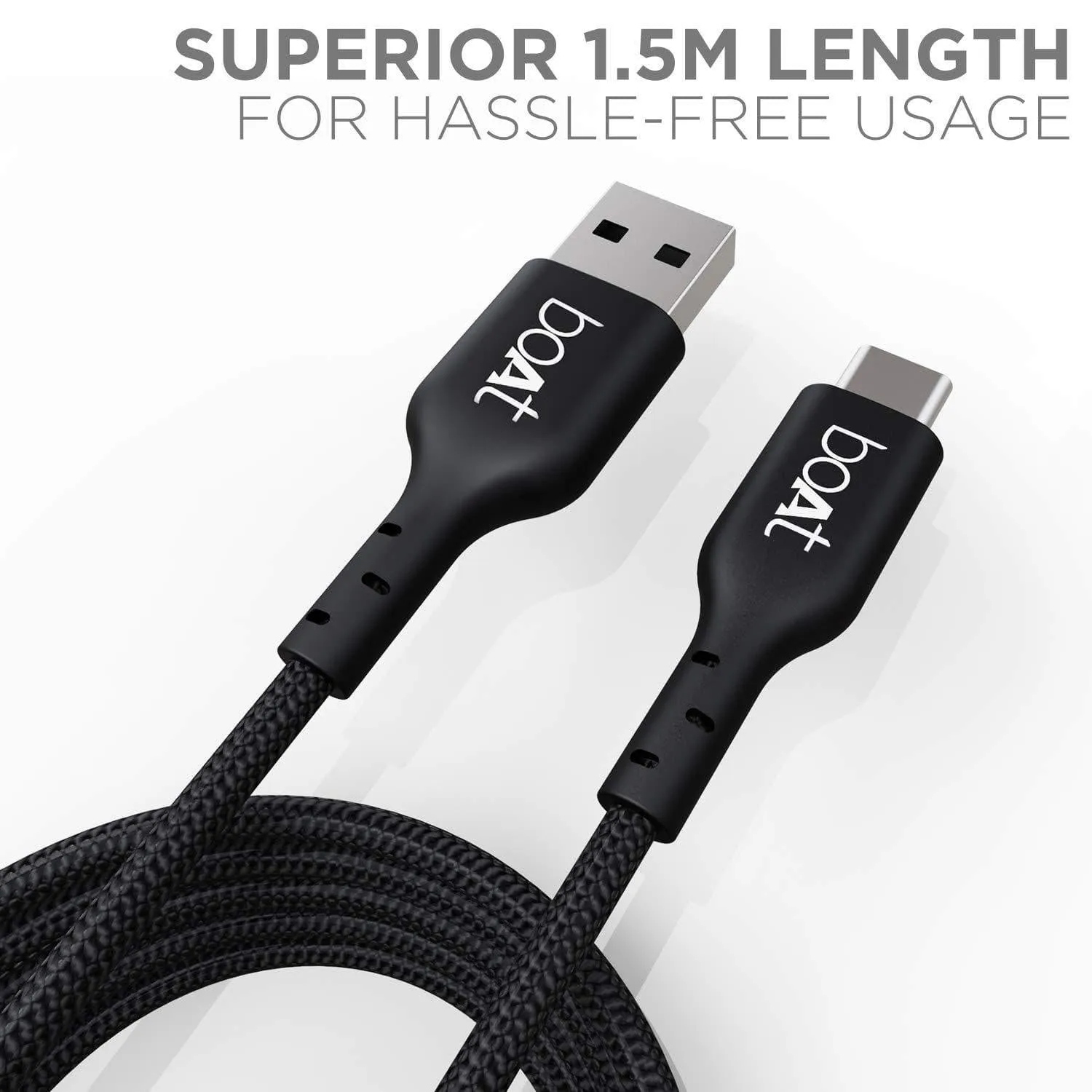 boAt A 350 Type C Cable 1.5m (Black)