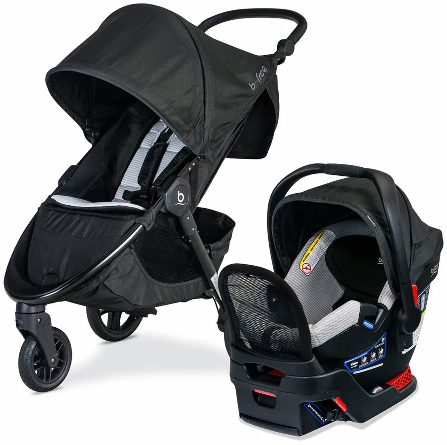 Britax B-Free Premium & B-Safe Gen2 FlexFit  Travel System - Clean Comfort Black