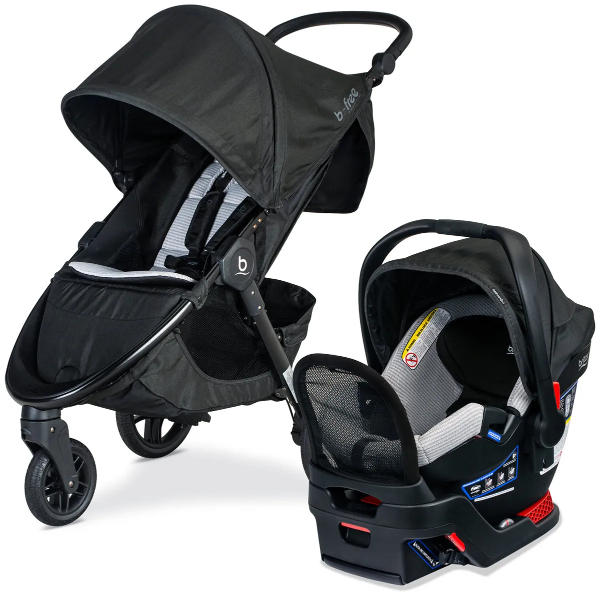 Britax B-Free Premium & B-Safe Gen2 FlexFit  Travel System - Clean Comfort Black