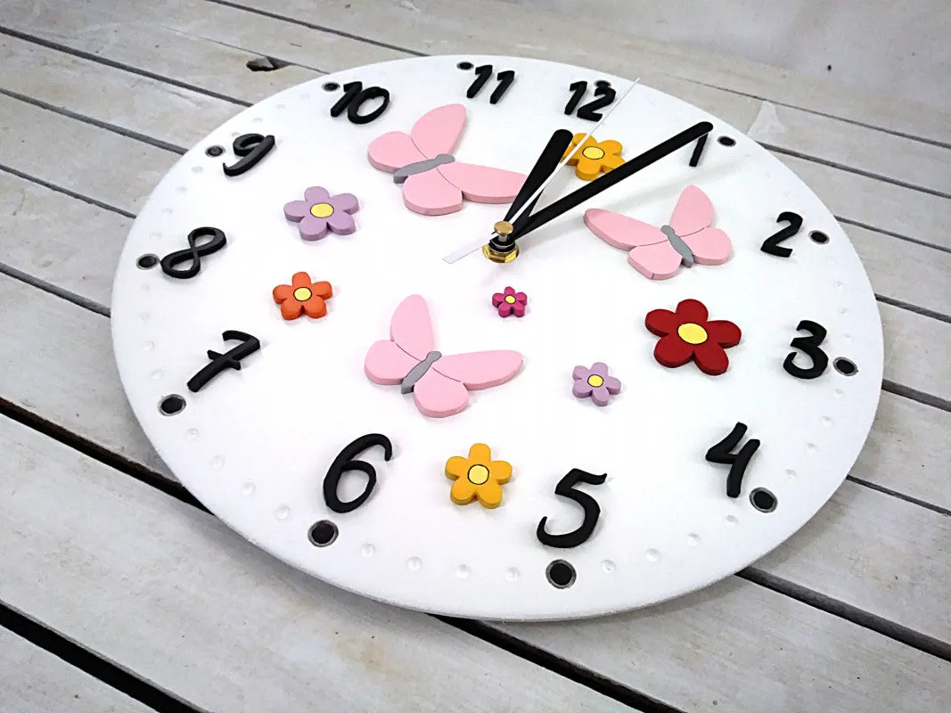 Butterfly Theme Wall Clock DIY Kits