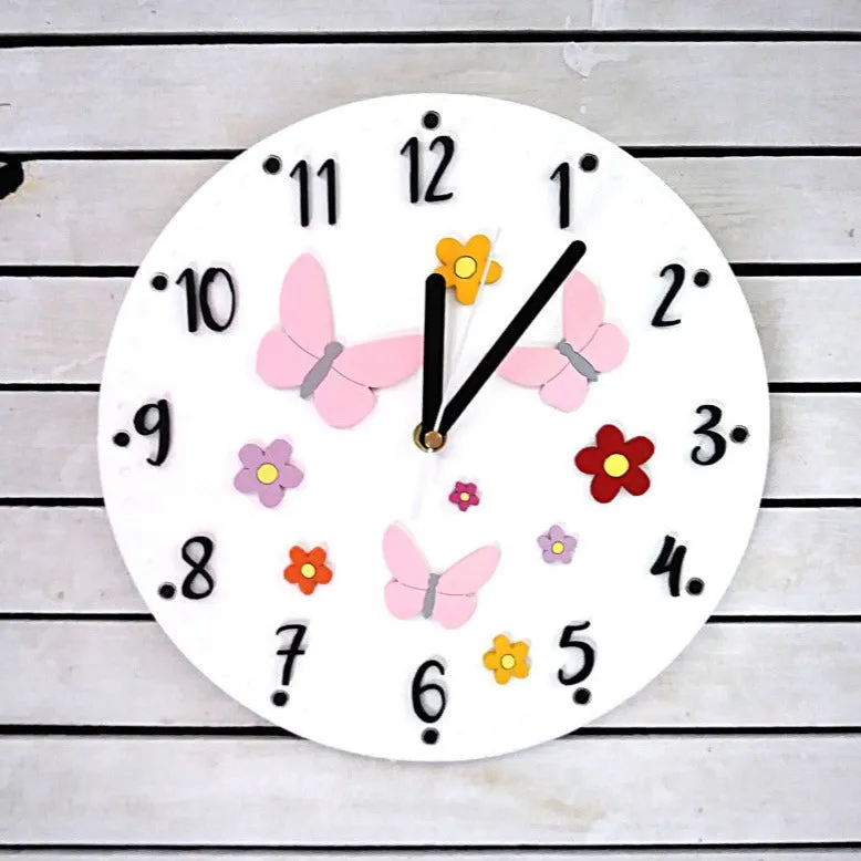 Butterfly Theme Wall Clock DIY Kits