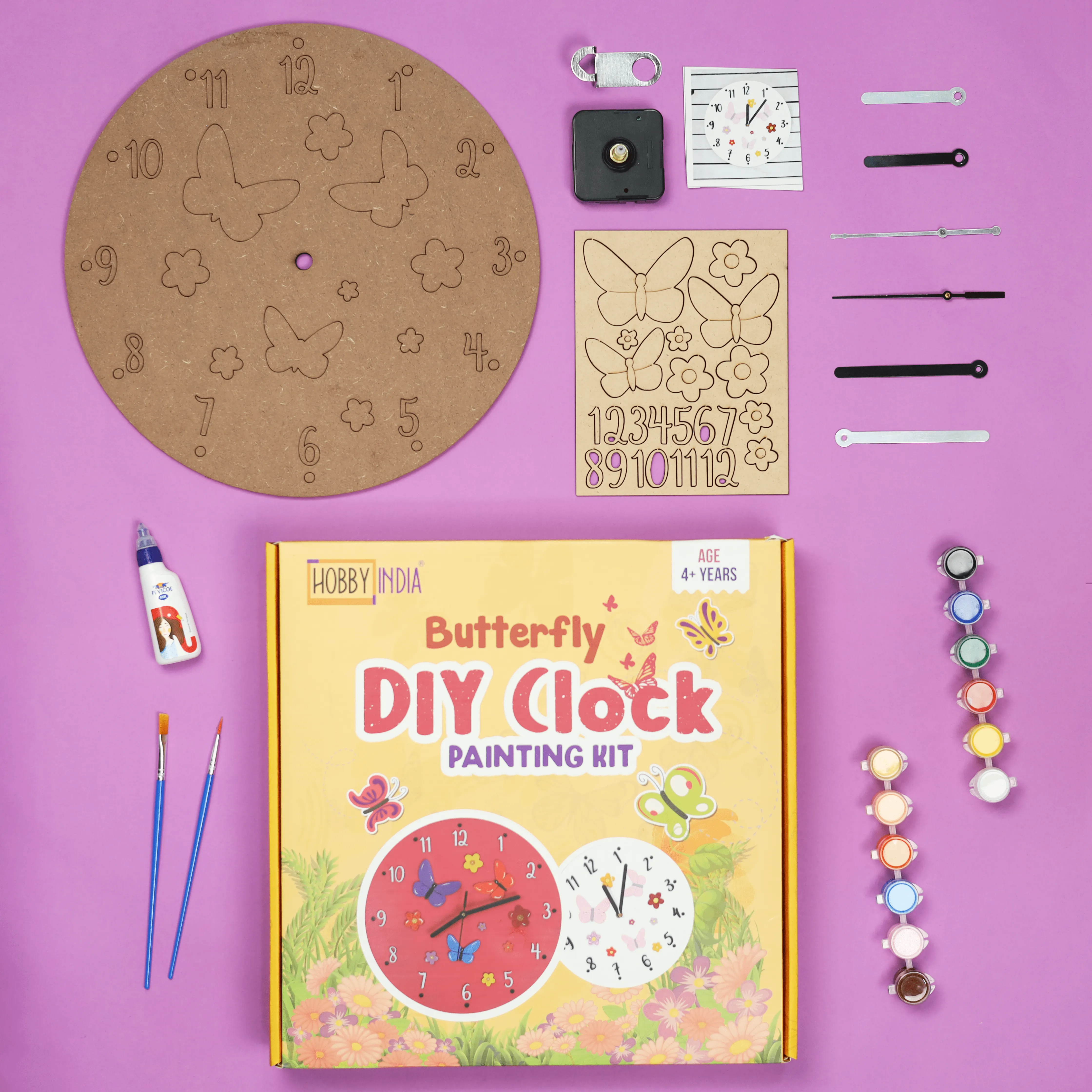 Butterfly Theme Wall Clock DIY Kits