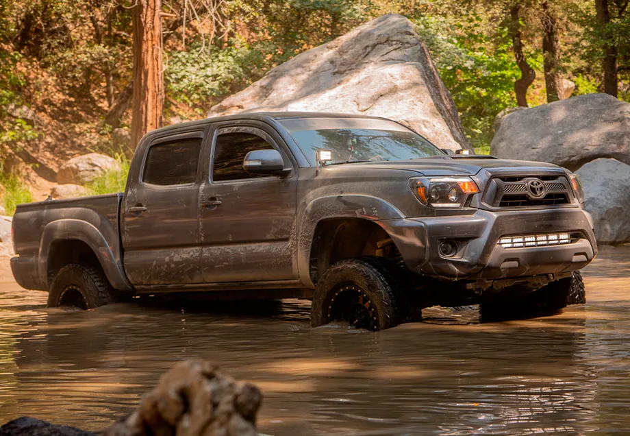 Cali Raised LED 2005-2015 Toyota Tacoma 32" Lower Bumper Hidden LED Light Bar Brackets Kit