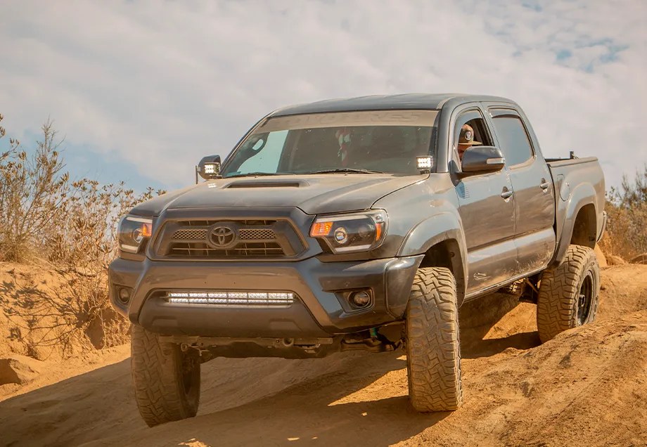 Cali Raised LED 2005-2015 Toyota Tacoma 32" Lower Bumper Hidden LED Light Bar Brackets Kit