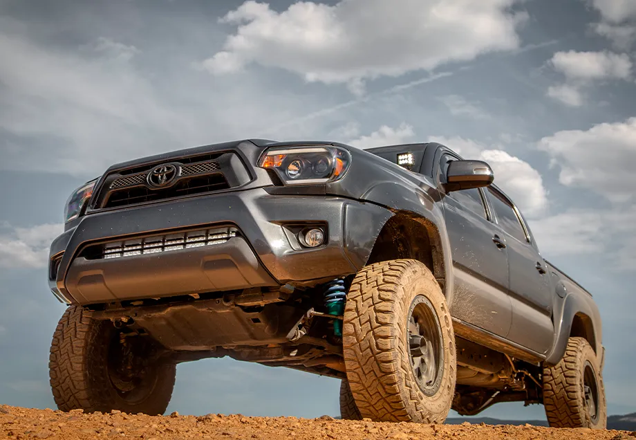 Cali Raised LED 2005-2015 Toyota Tacoma 32" Lower Bumper Hidden LED Light Bar Brackets Kit