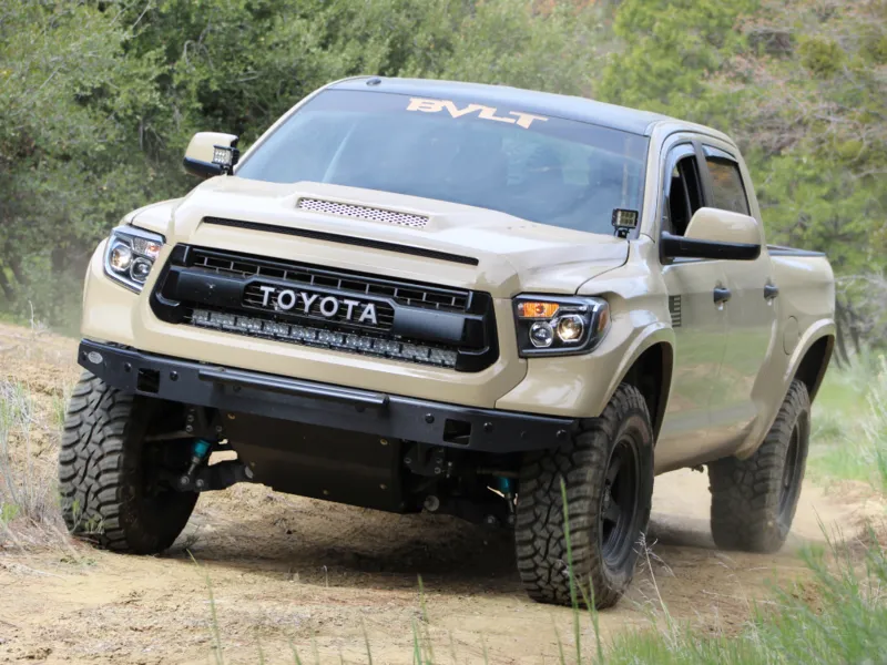 Cali Raised LED 2014-2021 Toyota Tundra 42" Hidden Grille Curved LED Light Bar Brackets Kit
