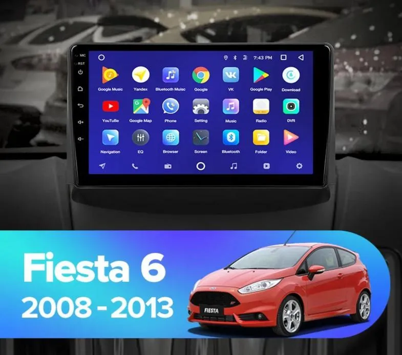 Car Dealz 10.2" Android 10.0 Ford Fiesta 6 Mk 6 2008-2013 In Dash Plus OEM Fascia