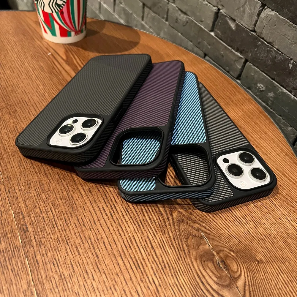 Carbon Fiber Texture PC (Hard) Phone Case - iPhone 16 Plus