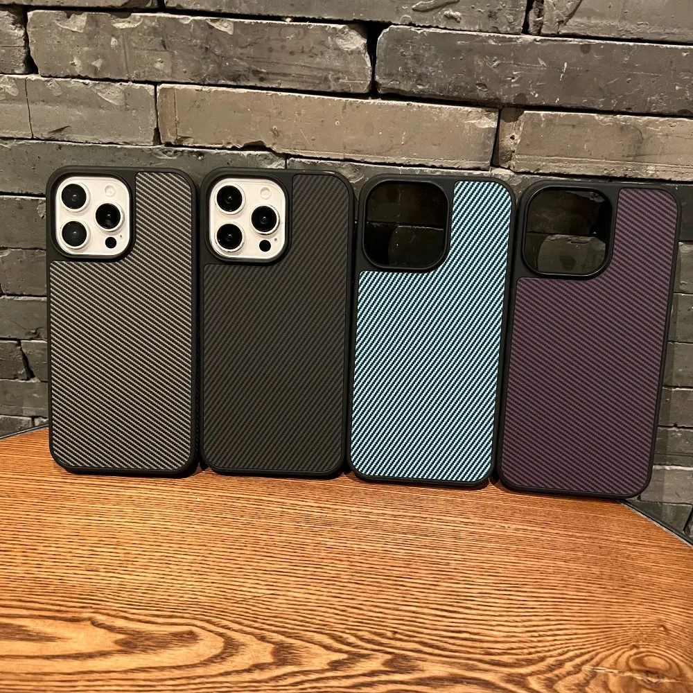 Carbon Fiber Texture PC (Hard) Phone Case - iPhone 16 Plus
