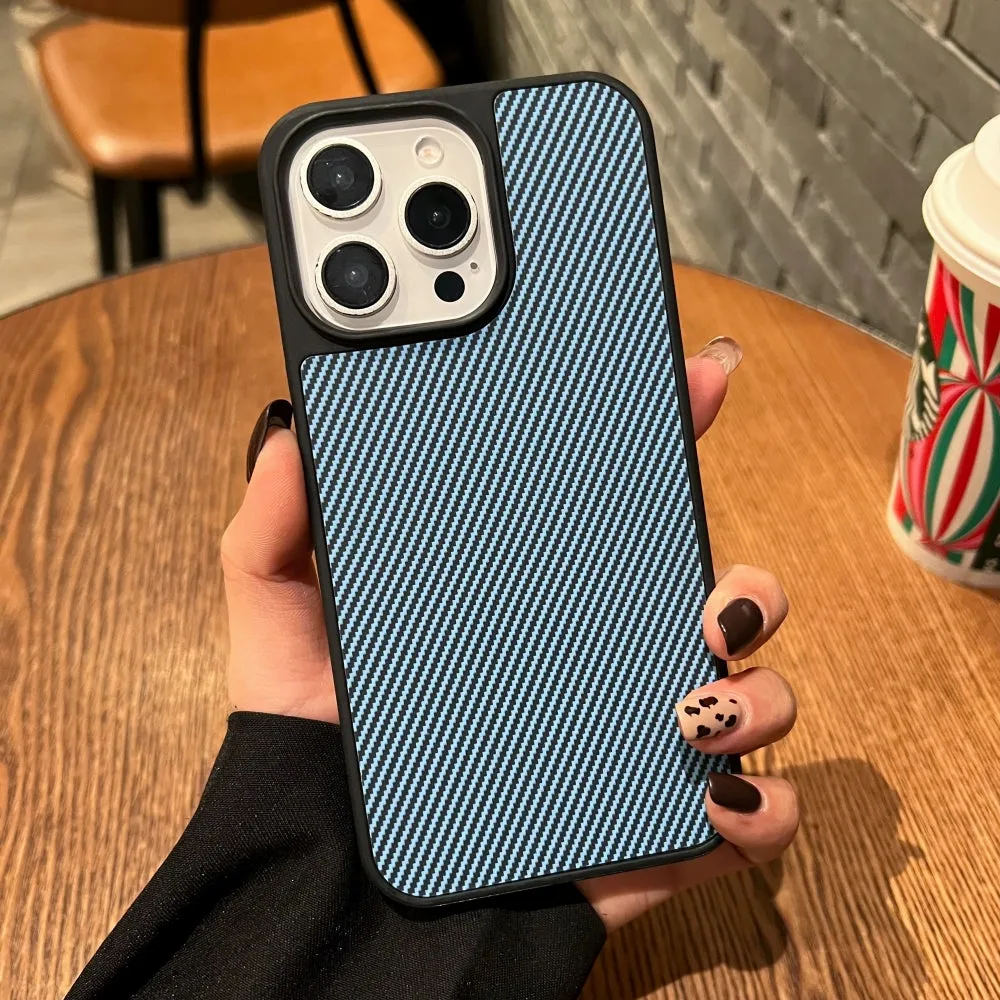 Carbon Fiber Texture PC (Hard) Phone Case - iPhone 16 Plus