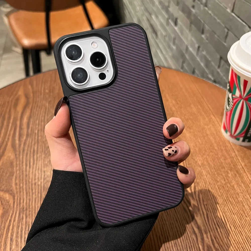 Carbon Fiber Texture PC (Hard) Phone Case - iPhone 16 Plus