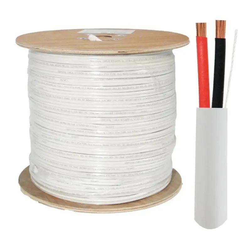 CL3 CMR ETL 14 Gauge 2 Conductor White Copper 1000 Feet Audio Cable