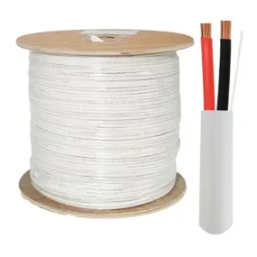 CL3 CMR ETL 14 Gauge 2 Conductor White Copper 1000 Feet Audio Cable