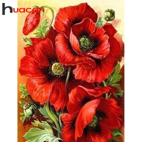 Colored Flower Variety | Floral Diamond Painting | Full Square Drill 5D Rhinestone Embroidery | DIY Diamond Kit