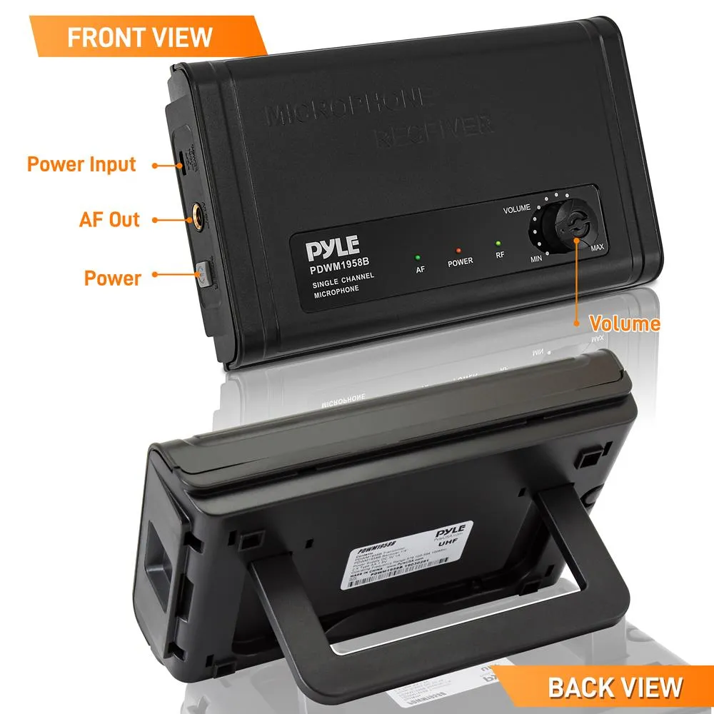 Compact Microphone System - Usb Powered Desktop Mic Receiver System With Adjustable Volume Control
