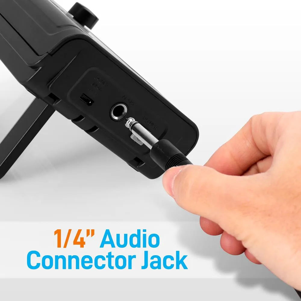 Compact Microphone System - Usb Powered Desktop Mic Receiver System With Adjustable Volume Control