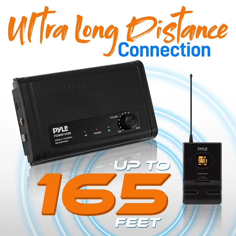 Compact Microphone System - Usb Powered Desktop Mic Receiver System With Adjustable Volume Control