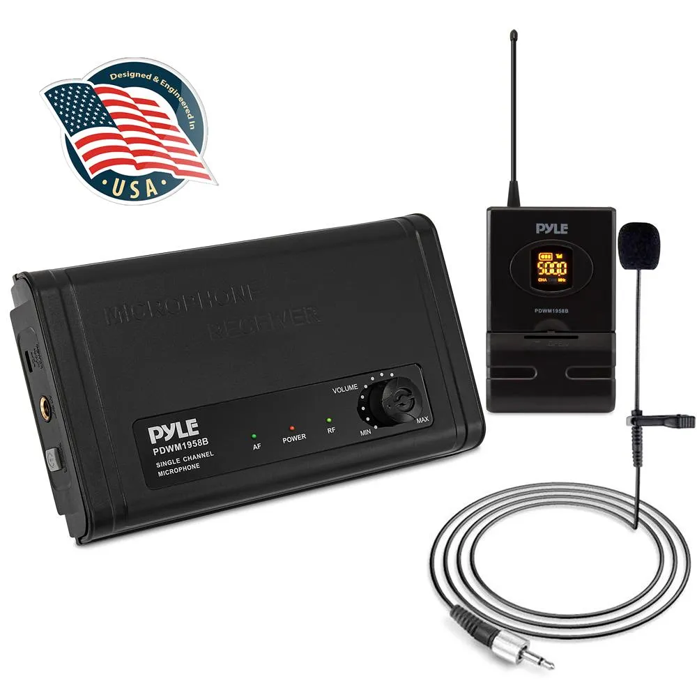 Compact Microphone System - Usb Powered Desktop Mic Receiver System With Adjustable Volume Control