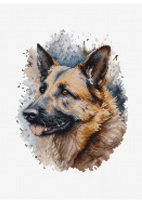 Cross Stitch Kit with Hoop Included Luca-S - BC214 The German Shepherd